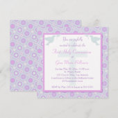 パステル サークル ファースト ホーリー コミュニオン インビテーション (正面/裏面)