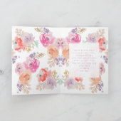 パステル シャビー チック フラワー ボヘミアンハッピー マザーズ デー カード (内部)