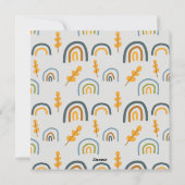 パステル スカンディ イエロー グレー テキスト ピース クリスマス (裏面)