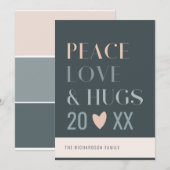 パステル スカンディ ブラッシュ グレー ピース ラブ＆ハグス 2023 シーズンカード (正面/裏面)