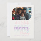 パステル スノーグローブ モダン ドゥードル クリスマス フォト (正面)