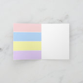 パステル スプリング ストライプ 招待状 (内部)