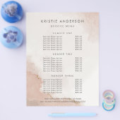 パステル ダスティ ピンク & ゴールドの価格とサービス チラシ (シングル)