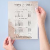 パステル ダスティ ピンク & ゴールドの価格とサービス チラシ (手)