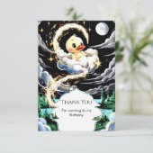 パステル ダック バースデー サンキューカード (スタンド正面)