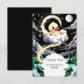 パステル ダック バースデー サンキューカード (正面/裏面)