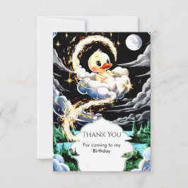 パステル ダック バースデー サンキューカード