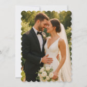 パステル ダリア 野の花のリース 結婚式 写真 招待状 (裏面)