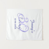 パステル チェアーズ 30歳の誕生日 紫 エレガント ネーム ダ タペストリー (正面(横))