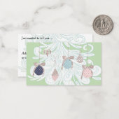 パステル ツリー & オーナメント ノート カード (正面/裏面インサイチュ)