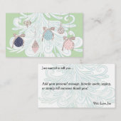 パステル ツリー & オーナメント ノート カード (正面/裏面)