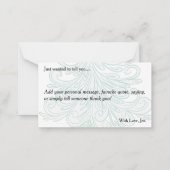 パステル ツリー & オーナメント ノート カード (裏面)