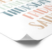 パステル デイズ オブ ザ ウィーク クラスルーム デコレーション (角)