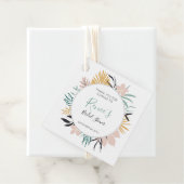 パステル トロピカル リーフ＆フラワーズ ブライダルシャワー フェイバータグ (インサイチュ)