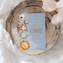 パステル トロピカル ワイルド ワン ジャングル サファリ アニマルズ 招待状