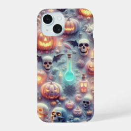 パステル ハロウィン ドクロ ハット ゴースト カボチャ iPhone 15ケース