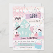 パステル ハロウィン パーティー 子供の誕生日招待状 招待状 (正面)