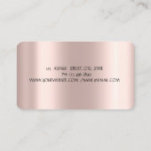 パステル ハンド ツール ローズ ゴールド ドリップス ベーカリー ブルー 名刺 (裏面)