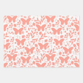 パステル バタフライ イエロー フラワーズ ラッピングペーパーシート (正面3)