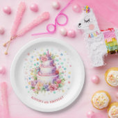パステル バースデーケーキ 誕生日 ペーパープレート (パーティー)