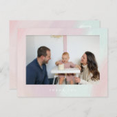 パステル バースデー サンクス フォト ポストカード (正面/裏面)