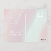 パステル バースデー サンクス フォト ポストカード (裏面)