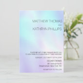 パステル パープル ブルー ウェディング インビテーション (スタンド正面)