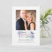 パステル ピオニー フラワーの結婚式 Save the Date セーブザデート (スタンド正面)