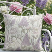 パステル ピオニー ラベンダー ライラック クッション