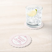 パステル ピンクのこぼれんばかりの弓の結婚前のお茶会 ペーパーコースター (インサイチュ)