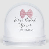パステル ピンクの優雅なブライダルシャワー名前と日付 (裏面)