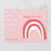 パステル・ピンク・キャンディ・レインボパーソナライズされたー ポストカード (正面)
