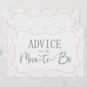 パステル ピーチ＆クリーム ジオメトリック アドバイス カード (正面/裏面)