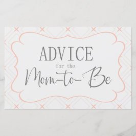 パステル ピーチ＆クリーム ジオメトリック アドバイス カード