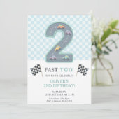 パステル ファスト ツー 誕生日 車 招待状 (スタンド正面)