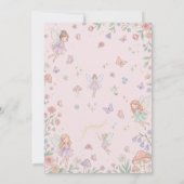 パステル フェアリー ガーデン 誕生日 ご招待状 編集可能 招待状 (裏面)