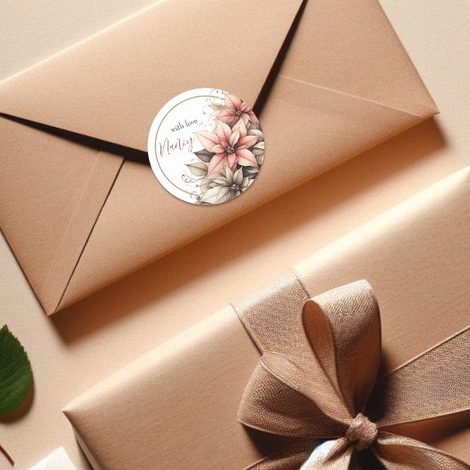 パステル フラワル カスタマイズ可能 ラウンドシール