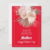 パステル フラワル ルスティック マザーズデー カード (正面)