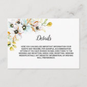 パステル フラワーの結婚式の詳細 エンクロージャーカード (正面)