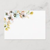 パステル フラワーの結婚式の詳細 エンクロージャーカード (裏面)