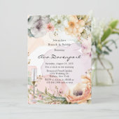 パステル フラワーズ アルコール インク ブランシュ & バブル 招待状 (スタンド正面)