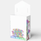 パステル フラワーズ ホワイト ウェディング フェイバーボックス (見開き)