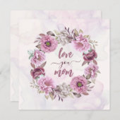 パステル フラワーズ ラブ ユー ママ シーズンカード (正面/裏面)