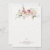 パステル フラワーブライダルシャワー 招待状 (裏面)