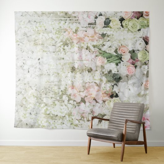 パステル フラワーリース ウェディング プロップ タペストリー (インサイチュ(横))