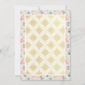 パステル フラワー アナンド カラージ プンジャブ シーク教 結婚式 招待状 (裏面)