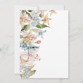 パステル フラワー ブライダル シャワー 招待状 (裏面)