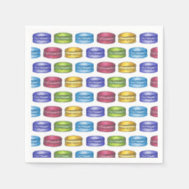 パステル フレンチ マカロン クッキー パイストリー ブライダル シャワー スタンダードカクテルナプキン