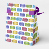 パステル フレンチ マカロン クッキー ペストリー ブライダル シャワー フェイバーボックス (裏面サイド)