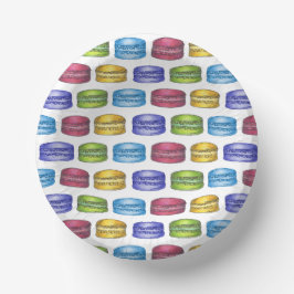 パステル フレンチ マカロン クッキー ペストリー ブライダル シャワー ペーパーボウル